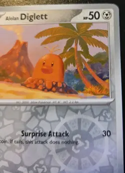 Alolan Diglett 122/191 Reverse Holo Common Scarlet Violet Surging Sparks Pokemon - Image 3