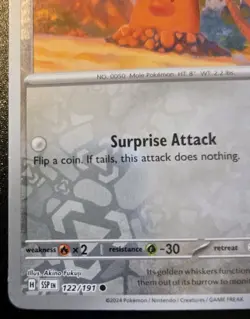 Alolan Diglett 122/191 Reverse Holo Common Scarlet Violet Surging Sparks Pokemon - Image 4
