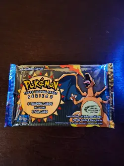 Vintage 2000 Pokemon Topps TV Animation Series 3 Sealed Booster Pack - Charizard - Image 1