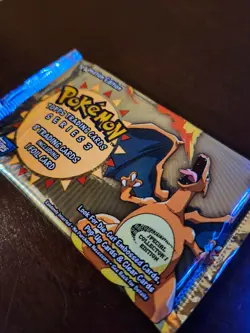Vintage 2000 Pokemon Topps TV Animation Series 3 Sealed Booster Pack - Charizard - Image 2
