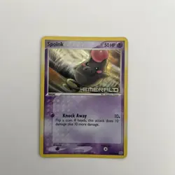 Spoink 65/106 Ex Emerald Reverse Holo Stamp Pokemon Nintendo Vintage Ex 2005 LP - Image 1