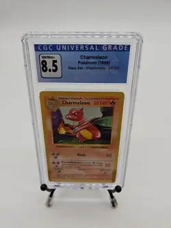 CGC 8.5 POKEMON 1999 CHARMELEON SHADOWLESS 24/102 BASE SET GRADED - Image 1