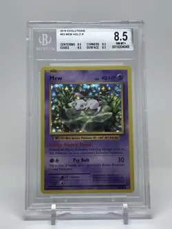 Graded Pokemon Mew #53 Holo CGC 8.5 NM-MT Evolutions 2016 - Image 1