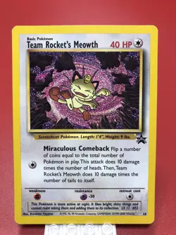 Team Rocket's Meowth - Black Star Promo 18 - LP Condition - Pokemon TCG - Image 1