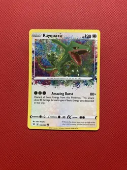 Rayquaza 138/185 Swsh04: Vivid Voltage Pokemon Card TCG Amazing Rare - Image 1
