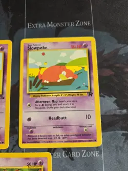 Slowpoke 3 Card Lot Pokemon Fossil, Team Rocket, Neo Genesis - Image 3