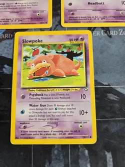 Slowpoke 3 Card Lot Pokemon Fossil, Team Rocket, Neo Genesis - Image 5