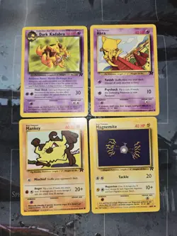 Team Rocket 4 Card Lot Kadabra, Abra, Mankey, Magnemite Pokemon - Image 2