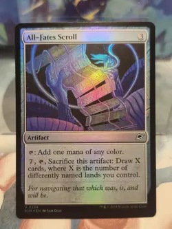 FOIL U 0234 All-Fates Scroll Artifact Uncommon Edge of Eternities MTG Card - Image 1