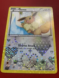 Eevee RC14/RC25 Legendary Treasures: Radiant Collection Holo Pokemon Card TCG - Image 3