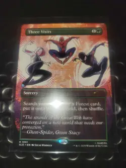 Spider-Man Secret Lair MTG Heroic Deeds Three Visits - Image 1