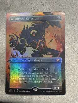 MTG Blightsteel Colossus FOIL Double Masters Box Topper NM - Image 1
