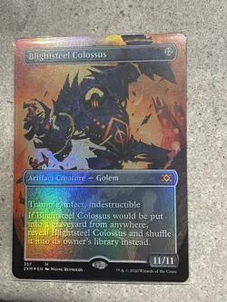 MTG Blightsteel Colossus FOIL Double Masters Box Topper NM - Image 2