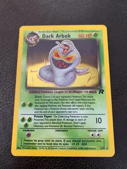 Pokemon WOTC Dark Arbok 2/82 Team Rocket UNLIMITED Holofoil Rare LP/NM - Image 1