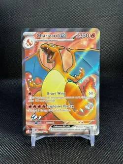 2023 POKEMON MEW EN-151 CHARIZARD EX ULTRA RARE FULL ART #183 NM - Image 1