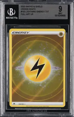 2023 POKEMON SWORD & SHIELD CROWN ZENITH FULL ART LIGHTNING ENERGY BGS 9 - Image 1