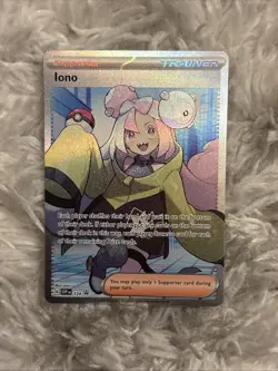 Pokemon TCG Iono Full Art Trainer Scarlet and Violet Promo 124 - Image 1