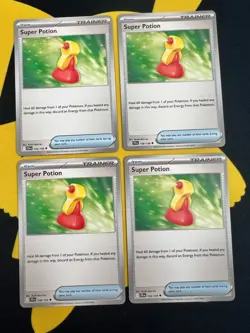 4x Super Potion 158/159 x4 - NM Journey Together Pokemon Playset - Image 1