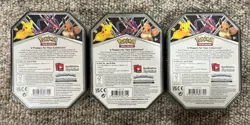 Pokemon TCG Pikachu, Eevee & Eternatus V Powers Tins (Lot Of 3) NEW SEALED - Image 2