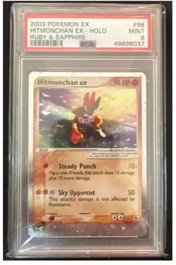 2003 Pokemon EX Ruby & Sapphire Hitmonchan ex PSA 9 - Image 1