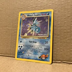 MISTYS SEADRA Prerelease Promo Pokemon Card Gym Heroes 9/132 💫SWIRL💫 - Image 1