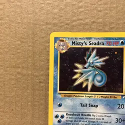 MISTYS SEADRA Prerelease Promo Pokemon Card Gym Heroes 9/132 💫SWIRL💫 - Image 3
