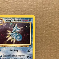 MISTYS SEADRA Prerelease Promo Pokemon Card Gym Heroes 9/132 💫SWIRL💫 - Image 4
