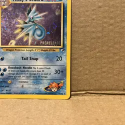 MISTYS SEADRA Prerelease Promo Pokemon Card Gym Heroes 9/132 💫SWIRL💫 - Image 5