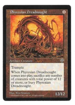 1996 MAGIC THE GATHERING MIRAGE PHYREXIAN DREADNOUGHT - ARTIFACT,NEAR MINT NM - Image 1
