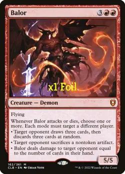MTG Foil Commander Legends: Battle for Baldur's Gate CLB Balor MINT - Image 1
