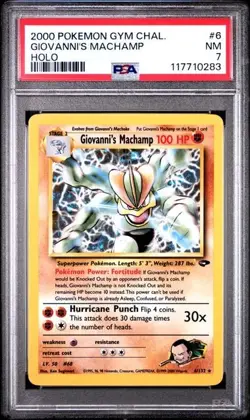 PSA 7 - 2000 Pokemon Gym Challenge GIOVANNI'S MACHAMP HOLO #6 (0283) - Image 1