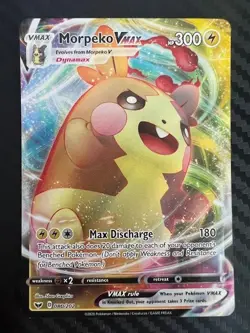 Pokemon TCG Morpeko VMAX Sword & Shield Base Set 080/202 Holo Ultra Rare NM - Image 1