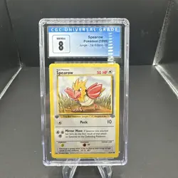1999 POKEMON JUNGLE 1ST EDITION #62 SPEAROW PSA 8 - Image 1