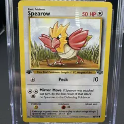 1999 POKEMON JUNGLE 1ST EDITION #62 SPEAROW PSA 8 - Image 4