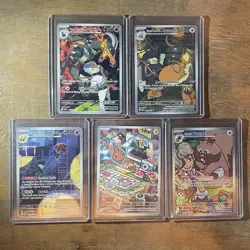 Pokemon TCG Destined Rivals LOT OF 5 IR Team Rockets Houndoom Raticate Orbeetle - Image 1