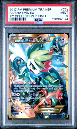 2017 Pokemon Premium Trainer Full Art Shaymin ex 77a/108 XY Coll. Promo PSA 10 - Image 1