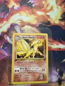 Pokemon Blaine’s Ninetails #21/132, 1st Edition Gym Challenge Rare, 2000 Vintage - Image 1