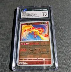 CGC 10 Moltres Master Ball Reverse Holo 146/165 Japanese Pokemon 151 - Image 1