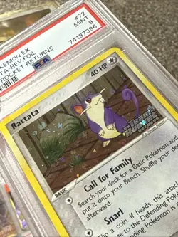 Pokemon Rattata EX Team Rocket Returns Reverse Holo #72 PSA 9 Mint - Image 3