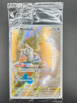 4x Mimikyu 075 Scarlet & Violet Pokemon Center Stamped Black Star Promo Sealed - Image 2
