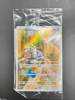4x Mimikyu 075 Scarlet & Violet Pokemon Center Stamped Black Star Promo Sealed - Image 4