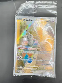 4x Mimikyu 075 Scarlet & Violet Pokemon Center Stamped Black Star Promo Sealed - Image 5