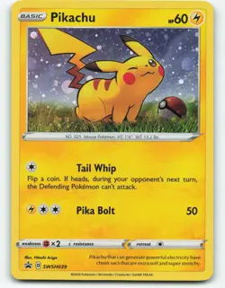 Pikachu SWSH039 Promo Holo Pokemon card - Image 1