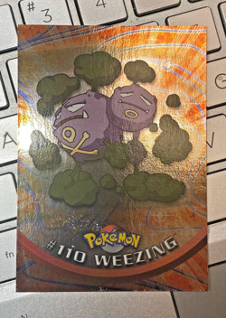 1999 Topps Pokemon Weezing #110 Foil Card LP - Image 1