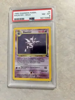 1999 Pokemon Fossil Haunter Holo Card PSA 8 NM-MT #6 56770968 - Image 1