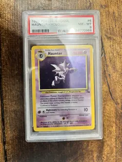 1999 Pokemon Fossil Haunter Holo Card PSA 8 NM-MT #6 56770968 - Image 3