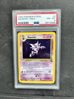 1999 Pokemon Fossil Haunter Holo Card PSA 8 NM-MT #6 56770968 - Image 4