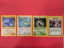 Pokemon TCG. Lot of 4 Rare (Non Holo) Team Rocket Set Cards. Near Mint. - Image 1