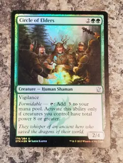 1x Foil - Circle of Elders - Magic the Gathering MTG Dragons of Tarkir - Image 1