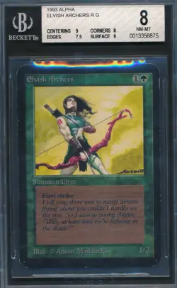 Alpha Elvish Archers BGS 8 Graded Magic MTG (6875) -magicgraders- - Image 1